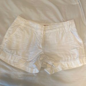 White J Crew chino 3 inch shorts